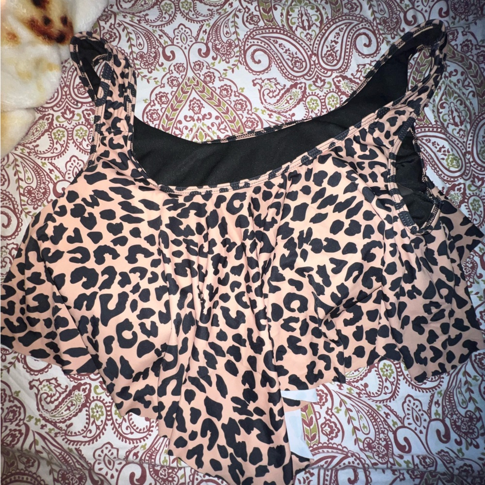 Leopard Print Swim Top!